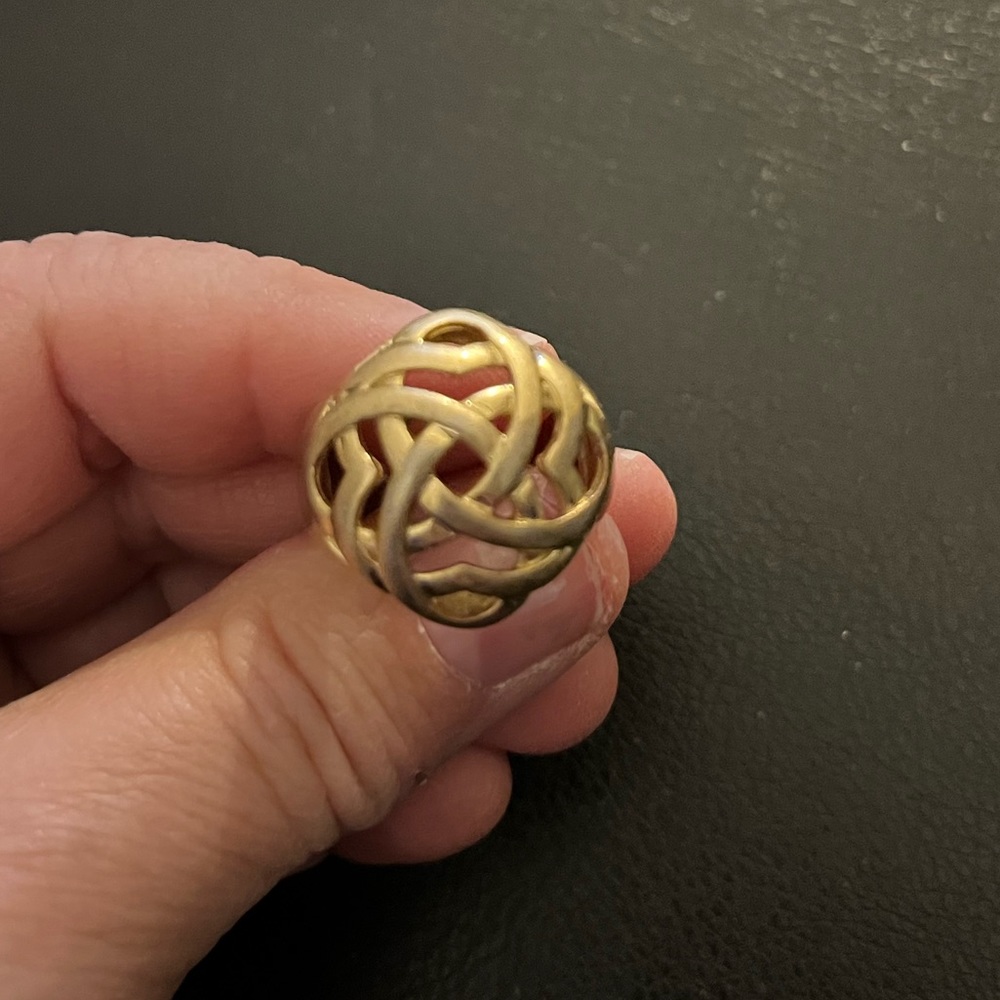 Dusty Gold Patterned Lia Sophia Ring